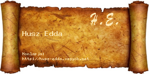 Husz Edda névjegykártya